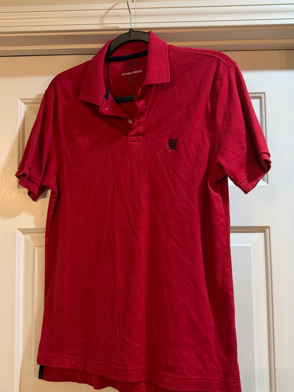 Chaps Red Men's Polo Shirt - Classic Short Sleeve